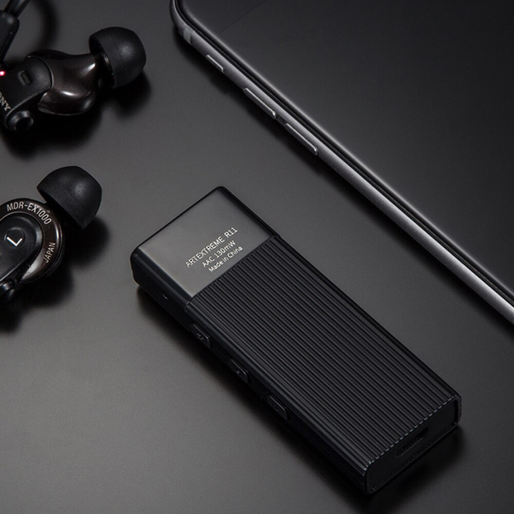 Bluetooth 5.0 ABS Universal Black Stereo Music Improver Home Portable Mini Headphone Amplifier Audio Wireless Indicator Light