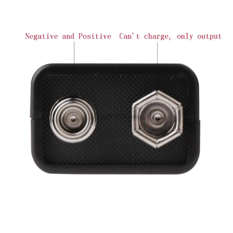 9V 800mAh Micro USB Rechargeable Lipo Battery for Multimeter Microphone Remote