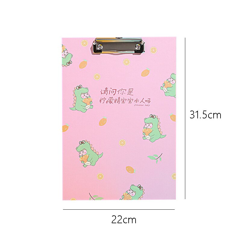 Kawaii  a4 papirholder hardboard skriveblok udklipsholder mappe dokumentholdere klip tavle skole kontor kontorartikler