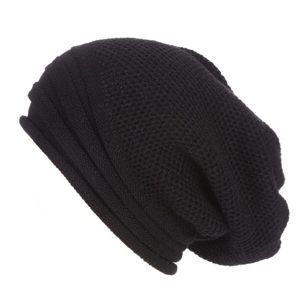 Winter Baggy Slouchy Beanie Hoed Wol Gebreide Warme Cap Voor Mannen Vrouwen Beanie Oversized Winter Hoed Voor Skiën: Donkergrijs