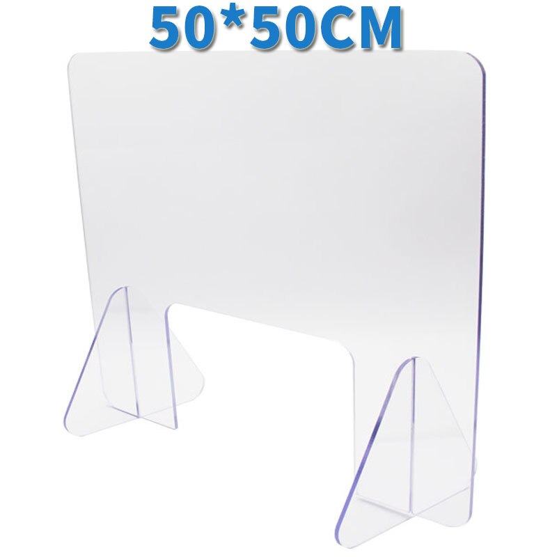 Desktop Screen Clapboard Anti-spittle Isolation Acrylic Transparent Screen Board Office Desk Partition Board: L