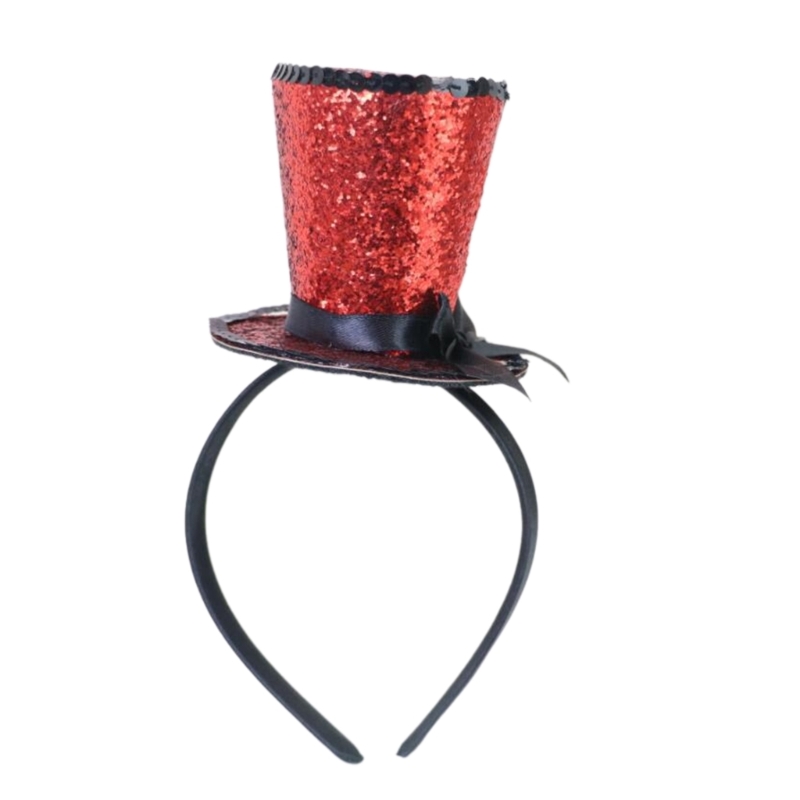 Slør top hat fascinators hårbøjle tehat til piger børn vintage pilleæskehat tehat fascinators halloween: Grå