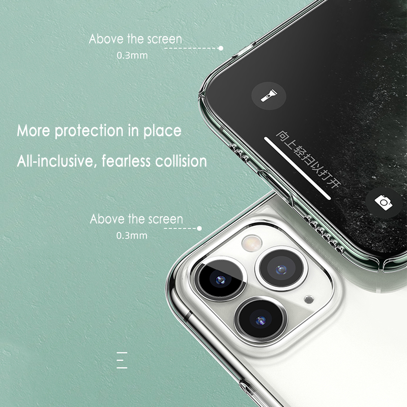 Funda transparente ultrafina para iPhone 11 12 13 14 15 Pro Xr XS Max X 8 7 6 6s Plus SE funda trasera suave de silicona transparente
