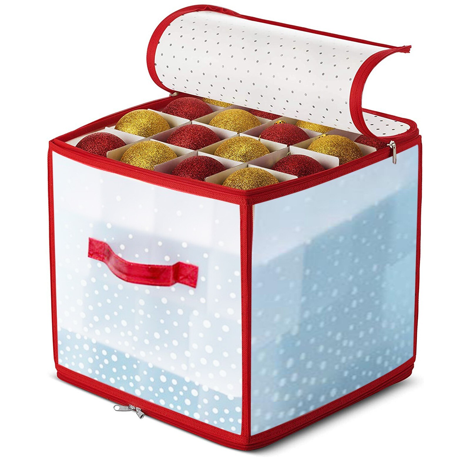 Ornement 64 grille boules boîte de rangement arbre de noël décoration boule organisateur sac pour noël fête décoration boîte Case grande taille