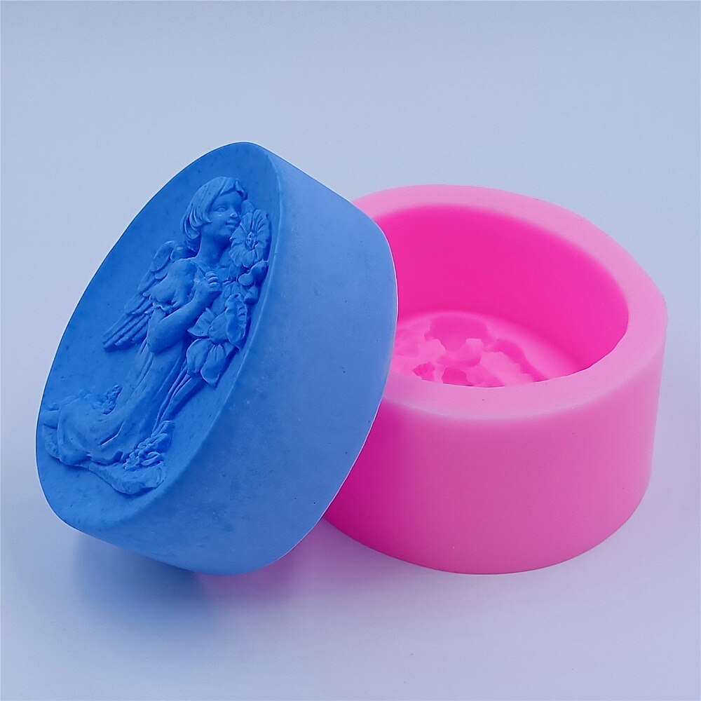 Bloemenengel zeepmal handgemaakte siliconen mal voor het maken van zeep