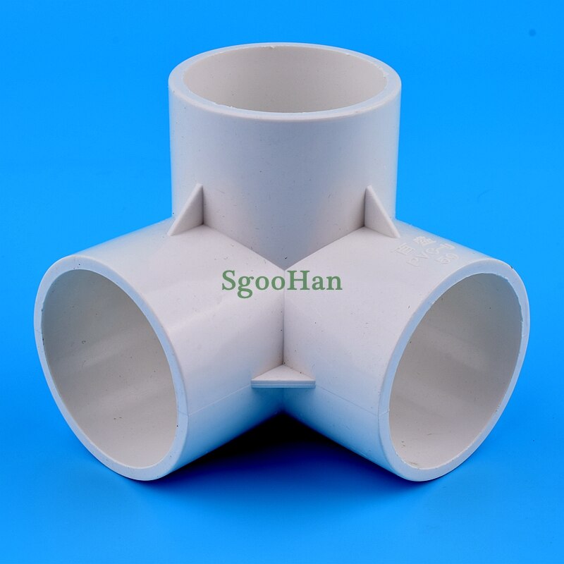 2~50pcs ID 20~50mm 3 Way Hydroponic Planting Frame PVC Pipe Connector Irrigation 3D Three-Dimensional DIY Shelf Joint Fittings