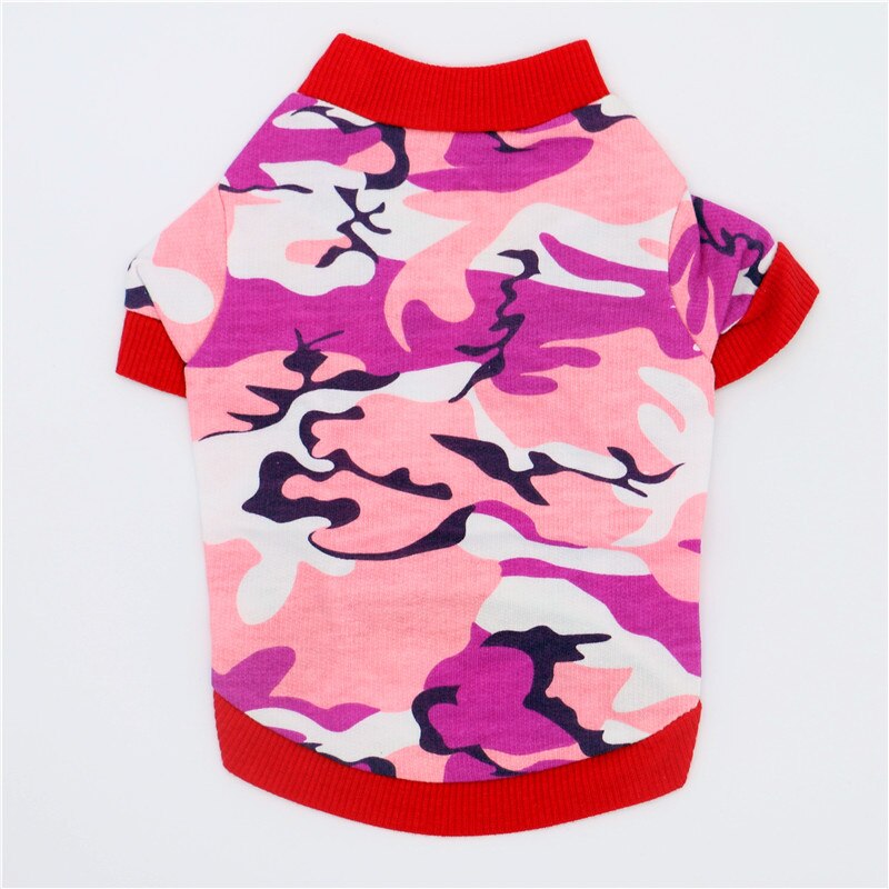 Vêtements pour animaux domestiques | Bague pour chiot, T-shirt Camouflage en coton, Teddy 100% coton, printemps et automne