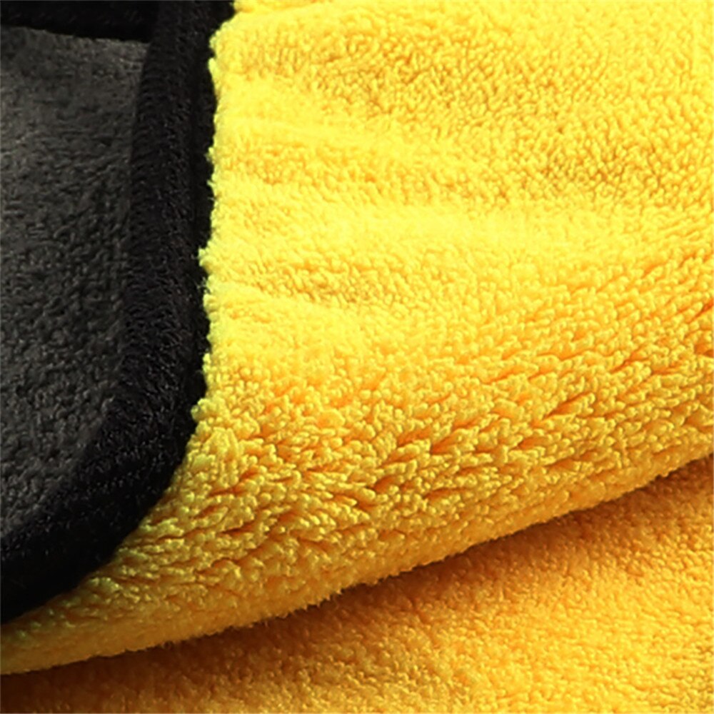 5/10 st bilvård polering tvätt handdukar plysch mikrofiber tvätt tork handduk stark tjock plysch polyester fiber bil rengöringsduk