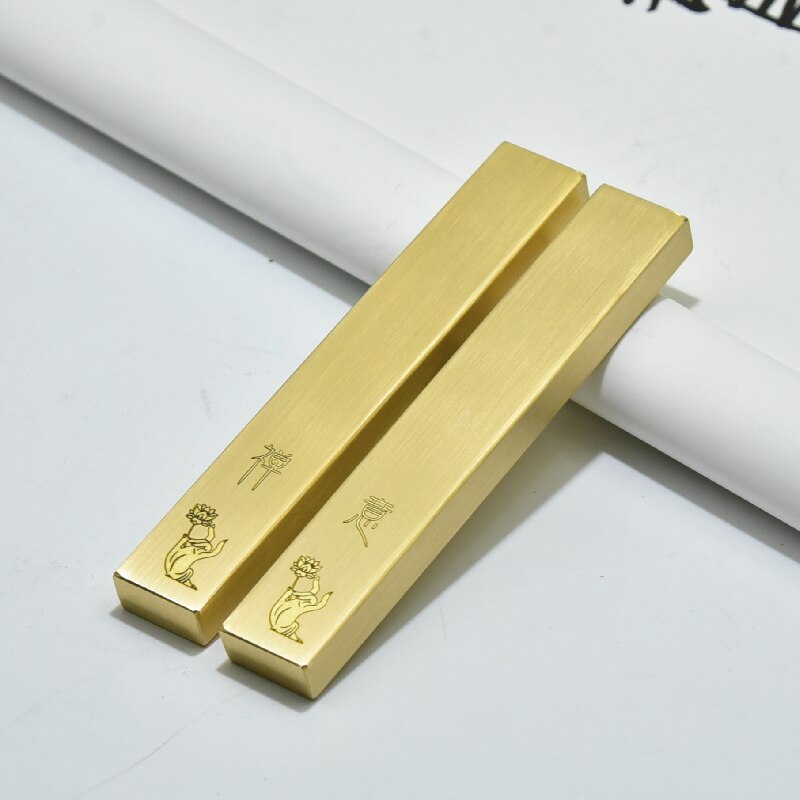 Kleine Messing Paperweights Creatieve Metalen Presse-papier Student Borstel Pen Kalligrafie Praktijk Papier Drukken Prop Paperweights