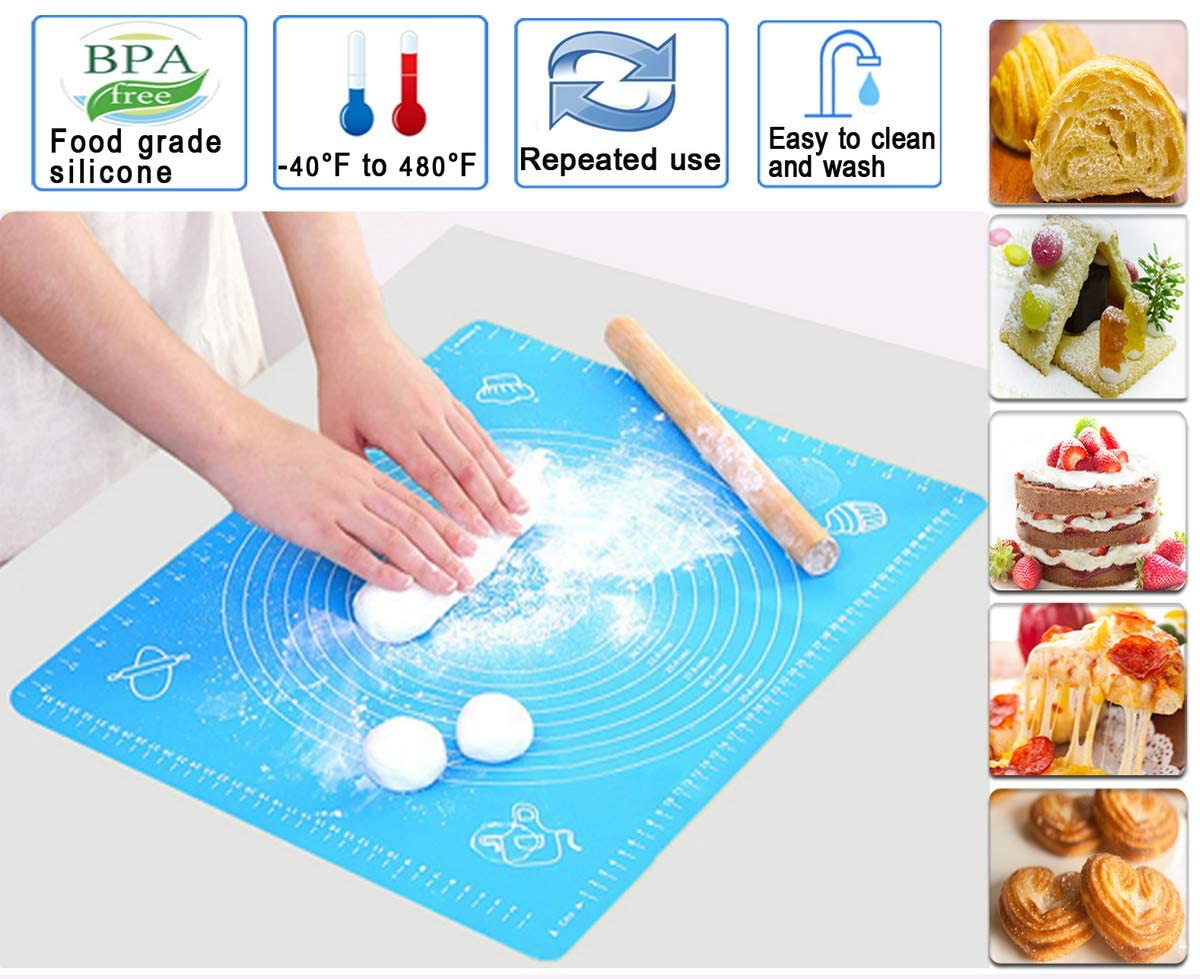 Feuille pour pâte à Pizza, pâtisserie, pâtisserie, ustensiles de cuisine, tapis de cuisson antiadhésif en Silicone