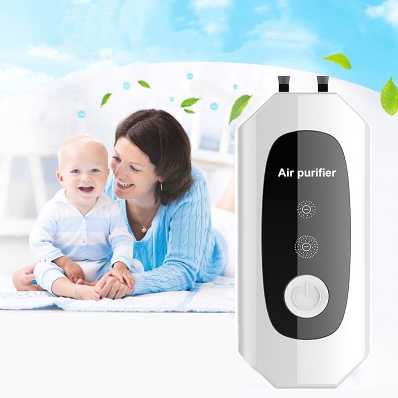 Personal Air Purifier Necklace, Rechargeable Air Purifier with 150 Million Negative Ions, Portable Air Purifier