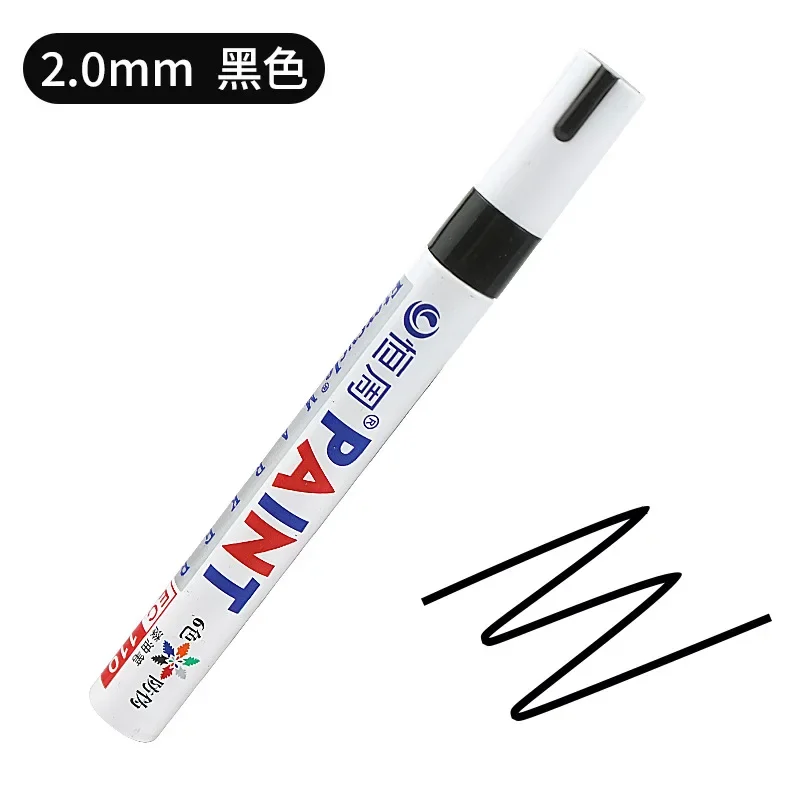 Colors White Waterproof Rubber Permanent Paint Marker Pens for Drawing Car Tire Tread Eco-Friendly Tire Painting Highlighter: WHITE