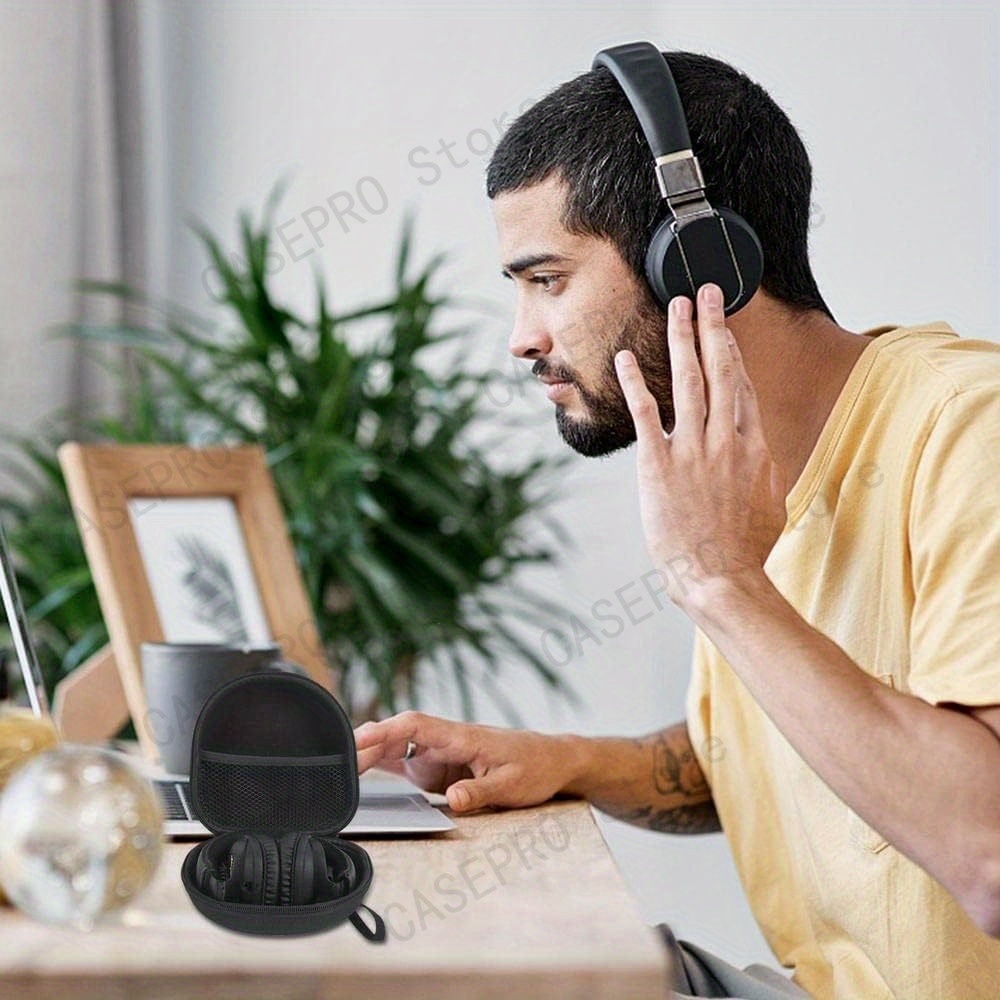 Schokbestendig hoofdtelefoonhoesje voor Major II/III/IV/V-hoesje, Major 5/4/3/2 hoesje, harde draagtas, hoofdtelefoon met ritssluiting