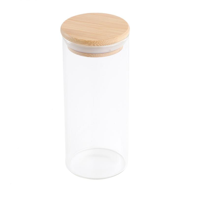 Klar glasskrukke forseglet beholder matoppbevaringsbeholder til løs te kaffebønne sukker salt: 175ml