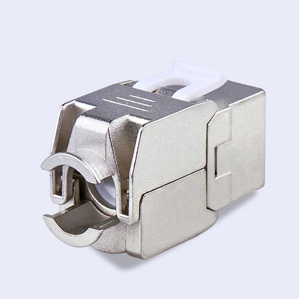 Network RJ45 Cat6 Cat7 Keystone Jack Module 360 Degree Full Shielded RJ45 Socket To LSA Tool-free Termination