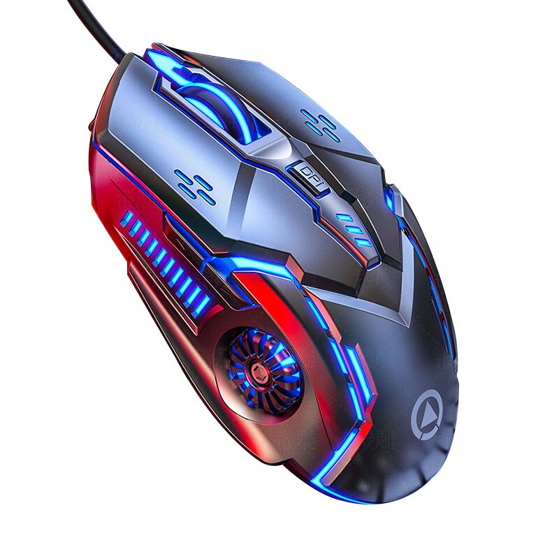 Kingstar computermaus, ergonomische gaming-maus, kabelgebunden, usb, leise, mit led-hintergrundbeleuchtung, 6 tasten für pc und laptop: 04