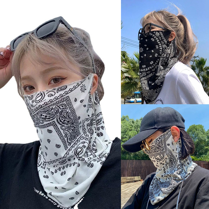 Masque de golf pour vélo, protection contre la lumière du soleil, protection UV, protection du cou et des oreilles, écran facial complet