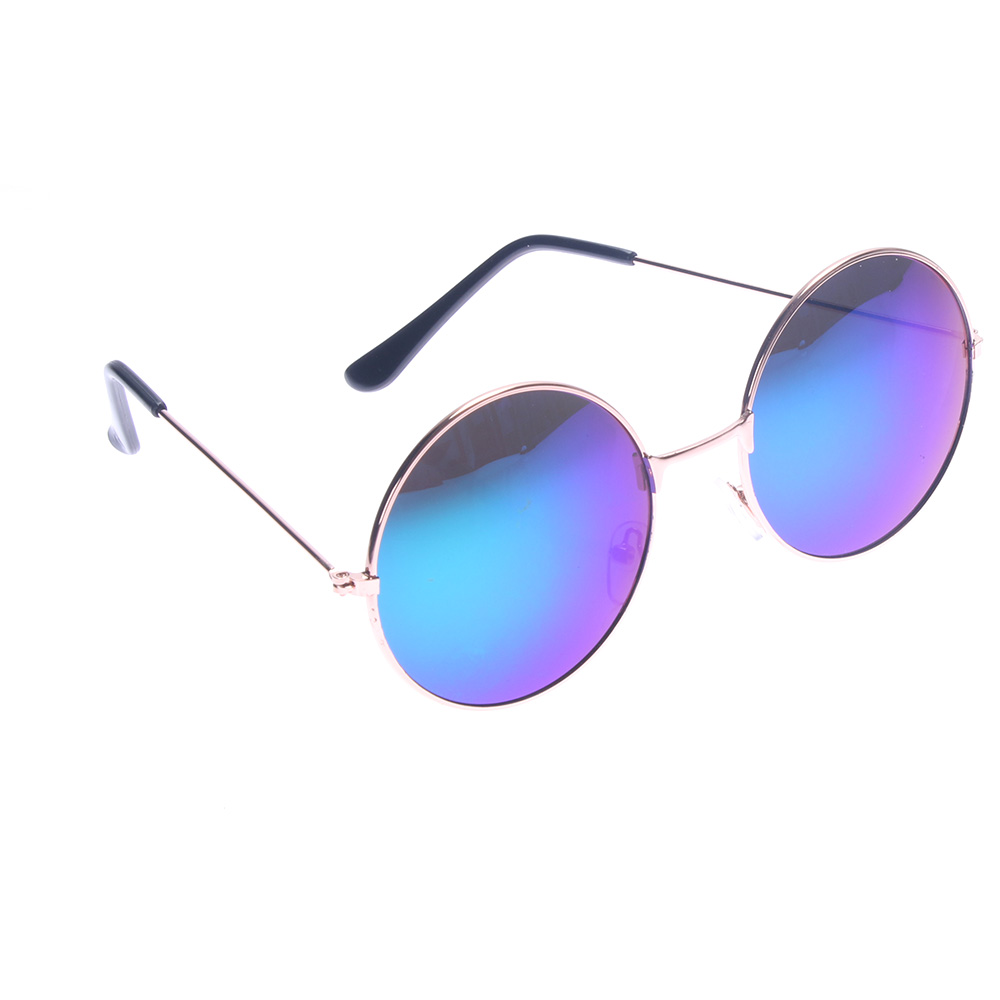 Gafas de sol redondas Retro para hombre y mujer, lentes de sol para conducir coloridas, antiniebla, gafas para conducir, accesorios de coche, marco de Metal, , 1 ud.