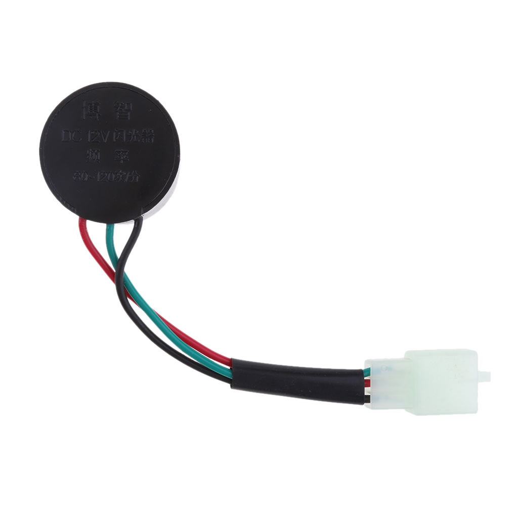 12V Universal Round Motorcycle Turn Signal Indicator Beeper Flasher