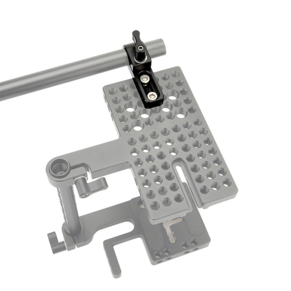 NICEYRIG 15mm Stange Schienen Klemme 15mm Anlage Montieren DSLR Kamera Anlage Stange Klemme für DSLR Kamera Griff oder käFeige oder Platte (2 Stück eine Packung)