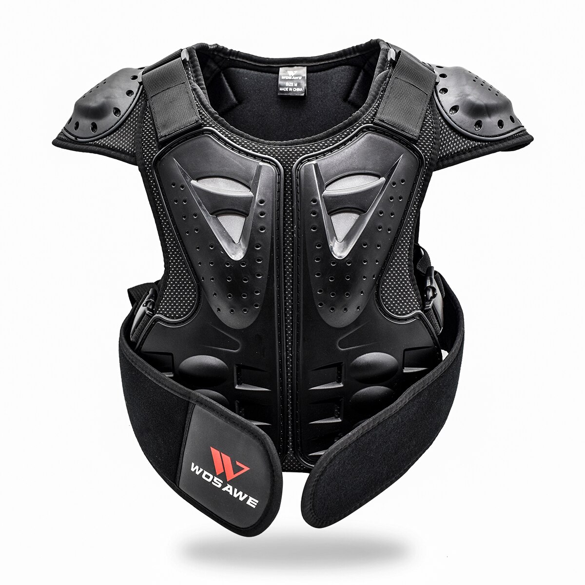 WOSAWE Kids Chest Spine Protector Protective Guard Vest Motorcycle Jacket Child Armor Gear Motocross Skating Knee Protector: BC205