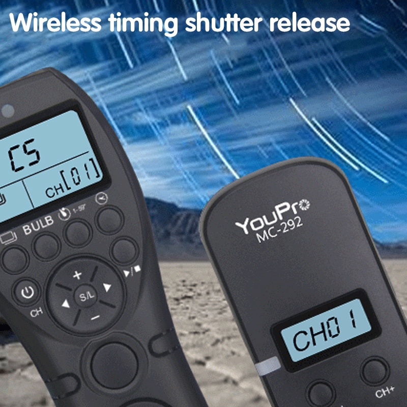 YouPro MC-292/DC2 Timed Shutter Wireless Remote Control for Nikon D750/D7200/D7100/D7000/D610/D600