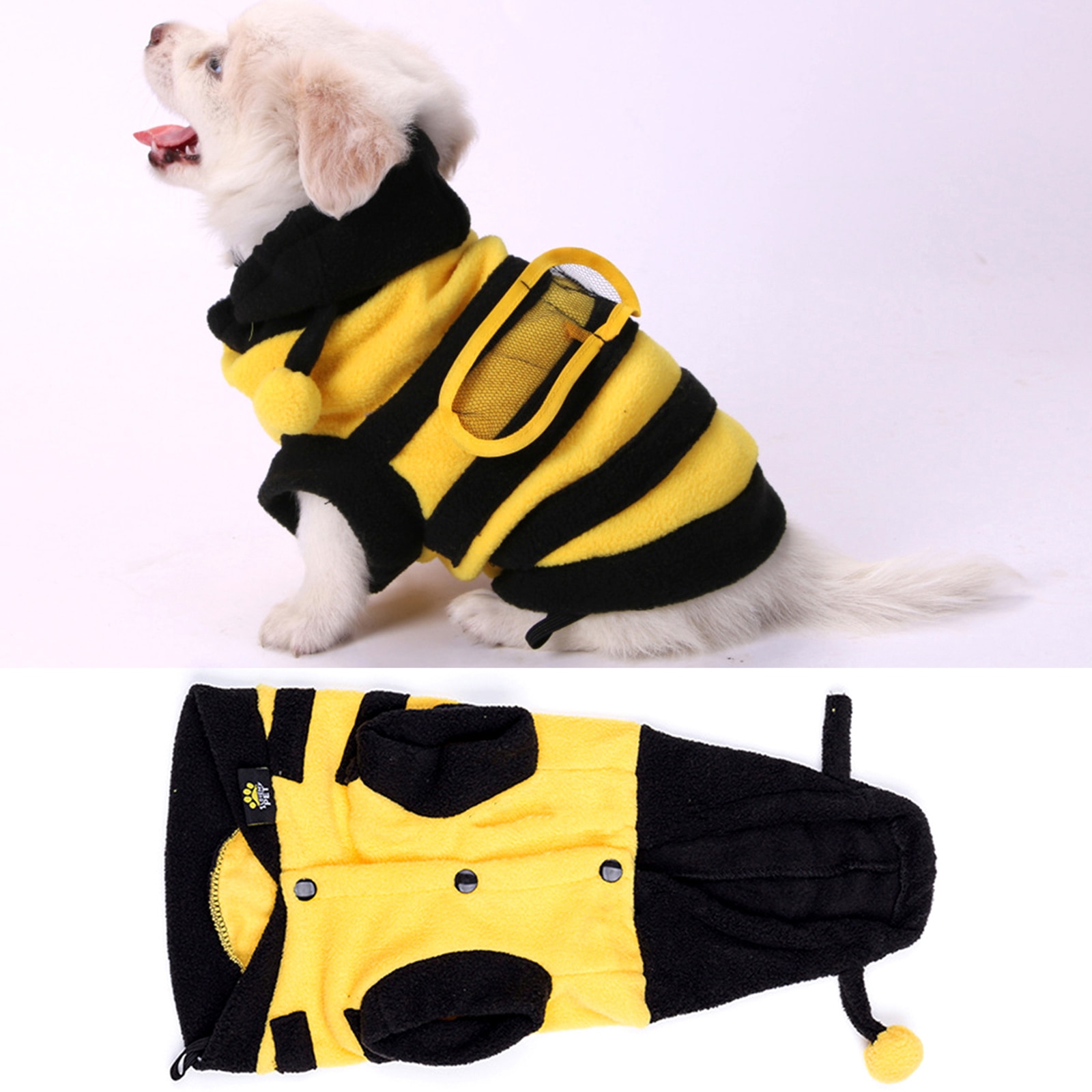 Ropa para perros, traje de abeja, abrigo de perrito mascota con capucha, ropa, atuendo, ropa de lana, ropa para perros/gatos, Sudadera con capucha, disfraz de lujo