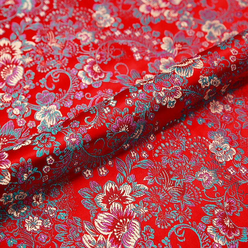 Brocado padrão jacquard tecidos de alta qualidade vestido de cetim material para costura cheongsam e quimono diy designer: dahong