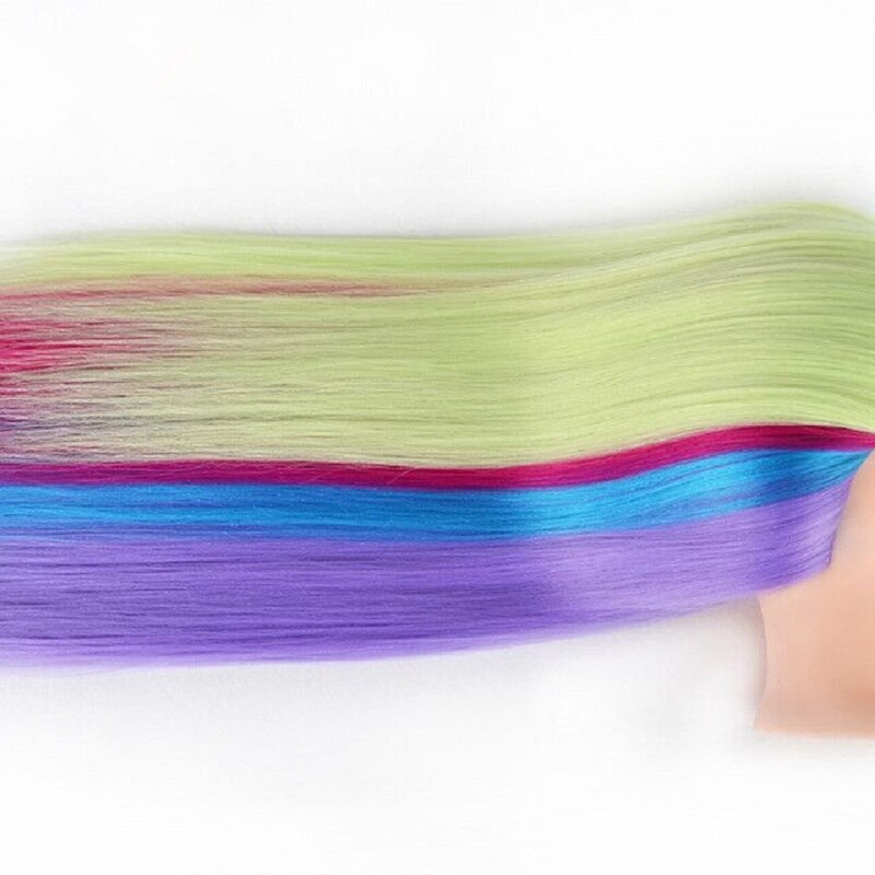 65cm syntetiske utstillingsdukkehoder for frisyrer treningsdukke med langt hår dukkedukke for frisørhode frisørdukke