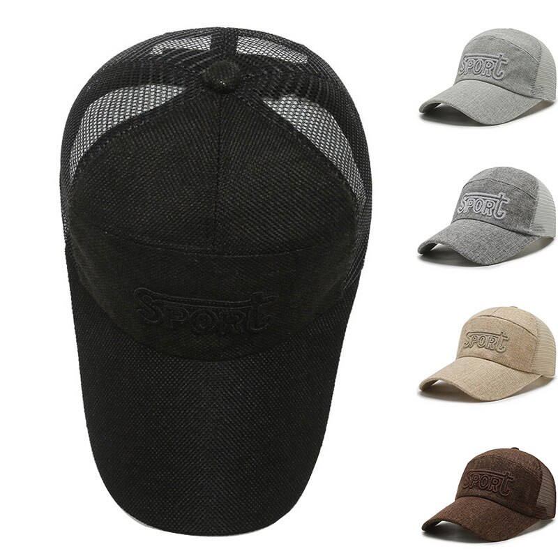 Streetwear netting solhatt fiskenett baseball bokstav caps topp hodeplagg sport unisex caps justerbar pustende basketball hattemaker