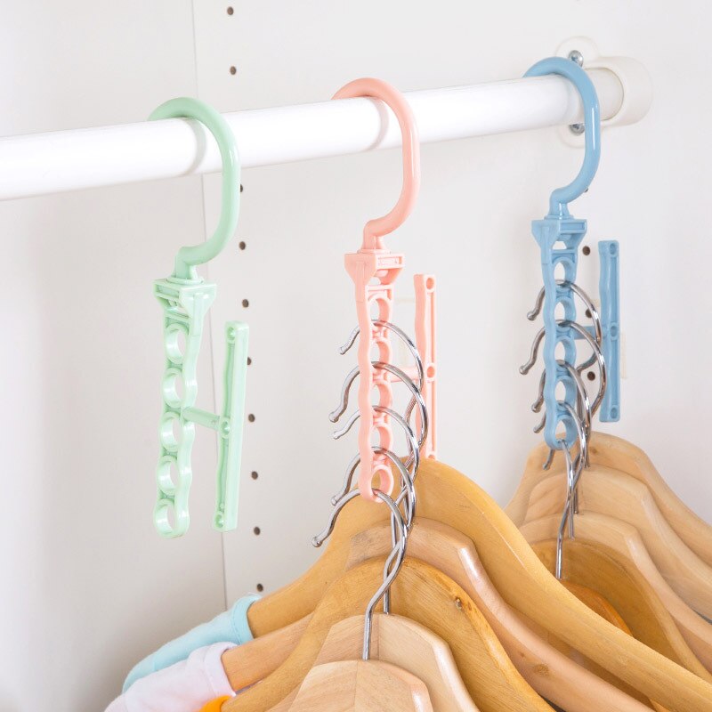 AHANDMAKER 10 stuks zwarte sjaal hanger, sjaal houder organisator ruimtebesparende plastic sjaal hanger, voor winkel thuis sjaals hoofddoeken sorteren opslag