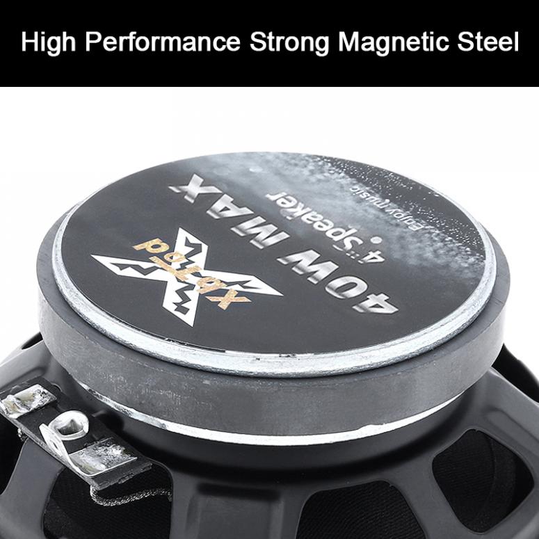 Altavoz Coaxial para coche de 4 pulgadas y 40W, altavoz ultrafino de bajos medios, instalación no destructiva, 2 uds.