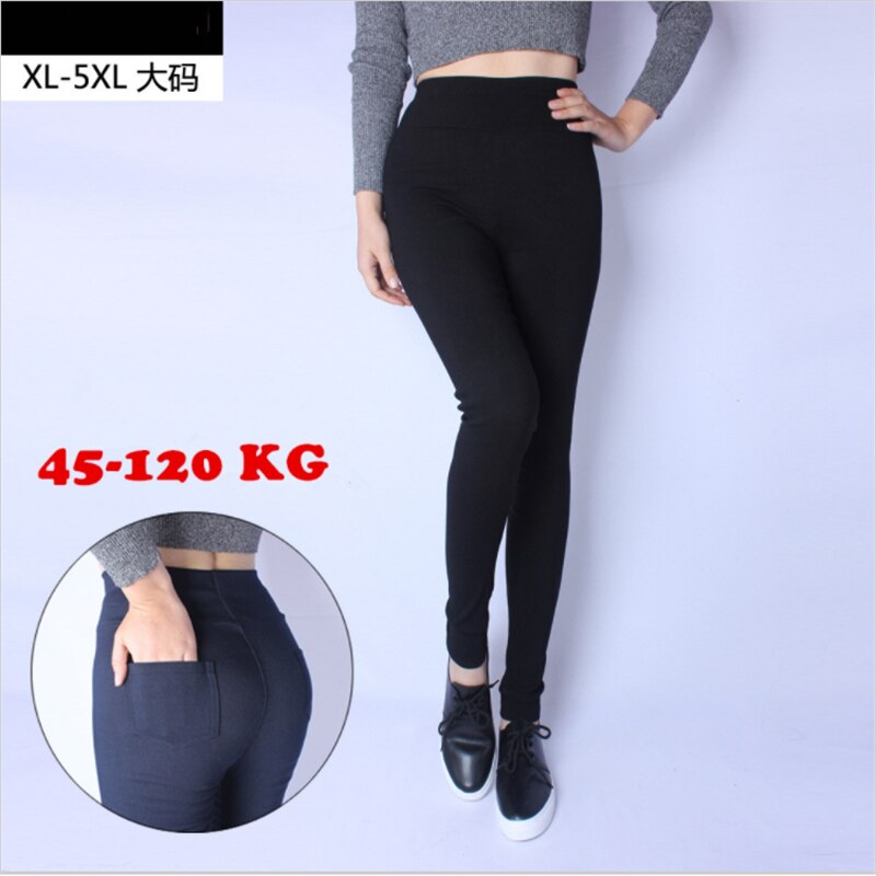 Høj stretch damebukser bomuld dame blyantbukser højtaljede bukser pantalon femme plus størrelse 5xl