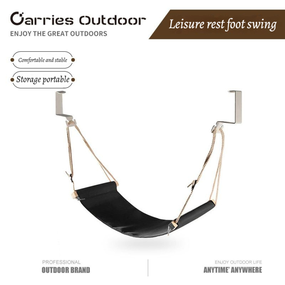 Portable Foot Hammock Desk Rest Foot Hanger Hanging Adjustable Resting Table Legs Swingable Foots Pedals For Office Home Camping