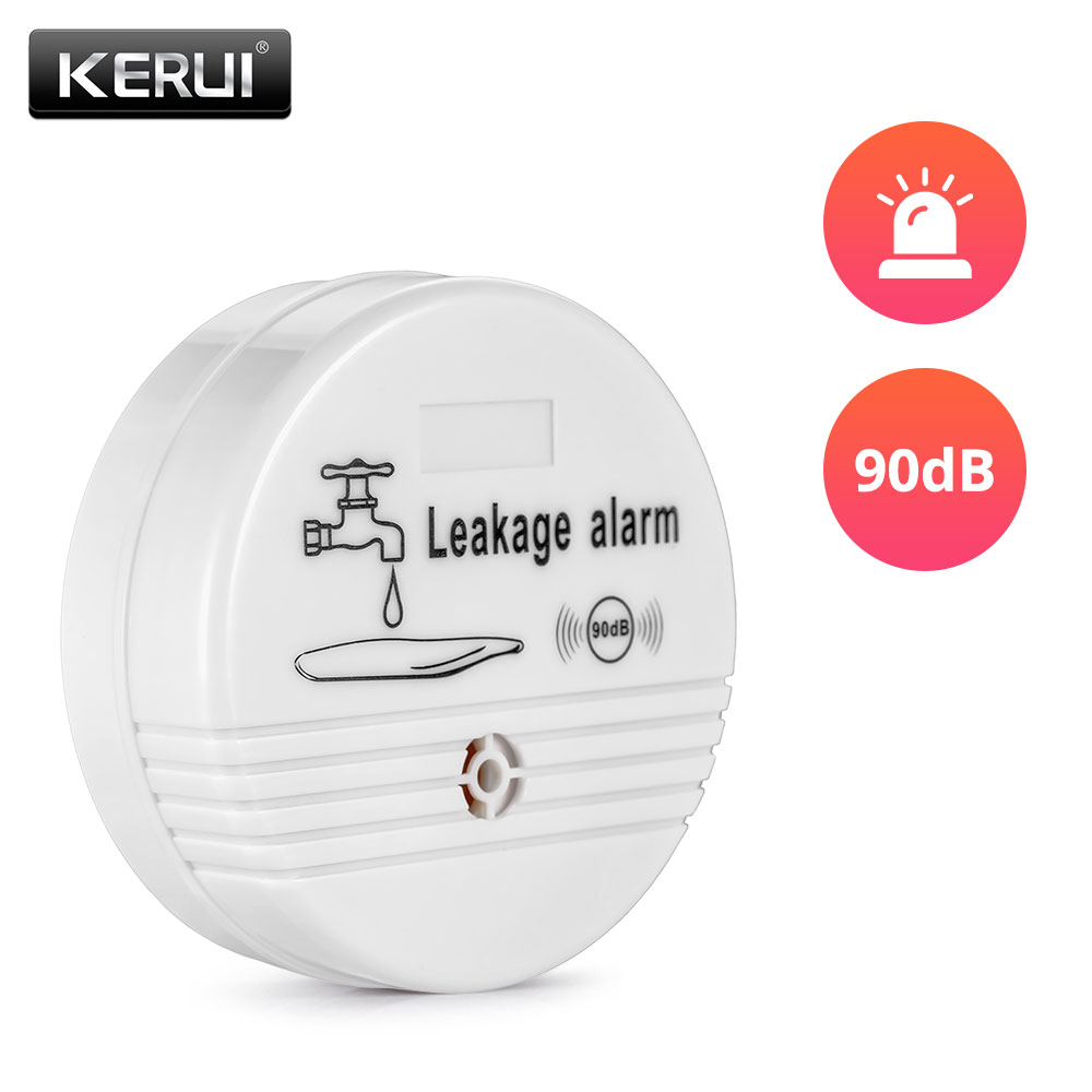KERUI-Detector de fugas de agua inalámbrico, sistema de alarma de seguridad para el hogar, 90db