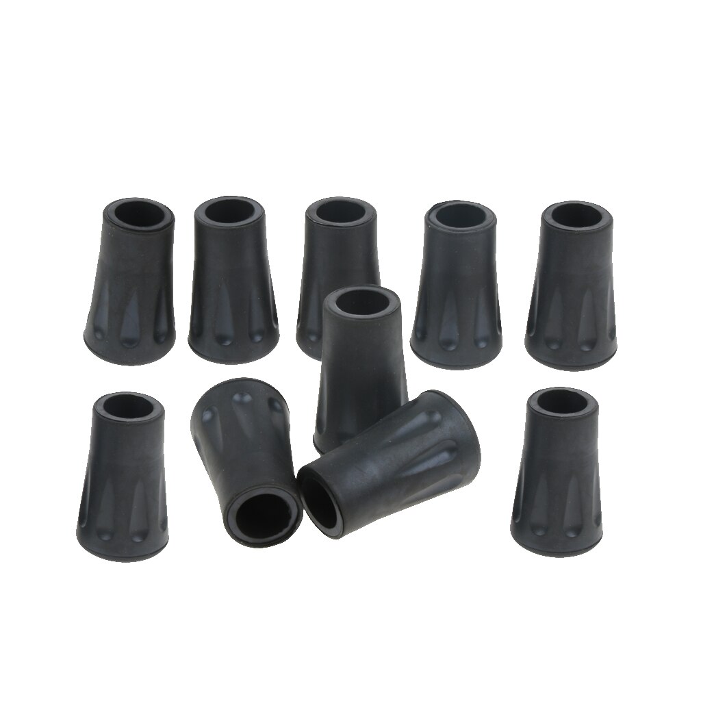 10 Pcs Mobiliteitshulpmiddelen Anti Slip Rubber Stok Voet Vervanging Tips Voor Wandelen Trekking Pole Cane Wandelstokken Krukken