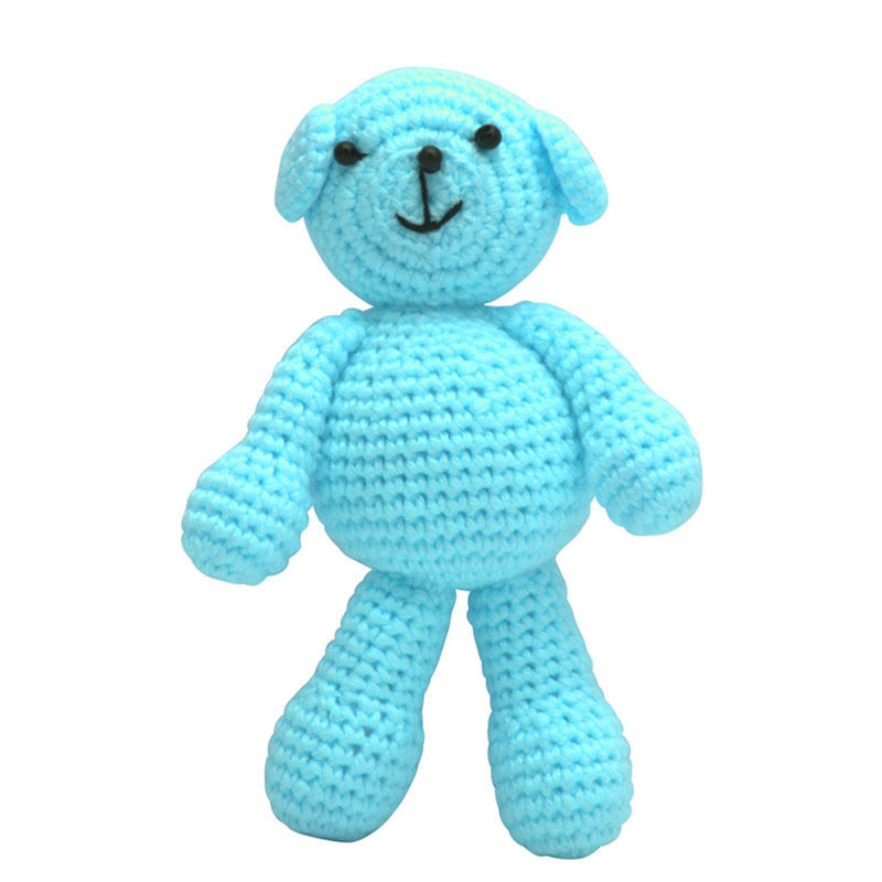 Jouet de photographie pour bébés filles garçons | Crochet tricoté ours, accessoire de photographie, mignon: Bleu ciel