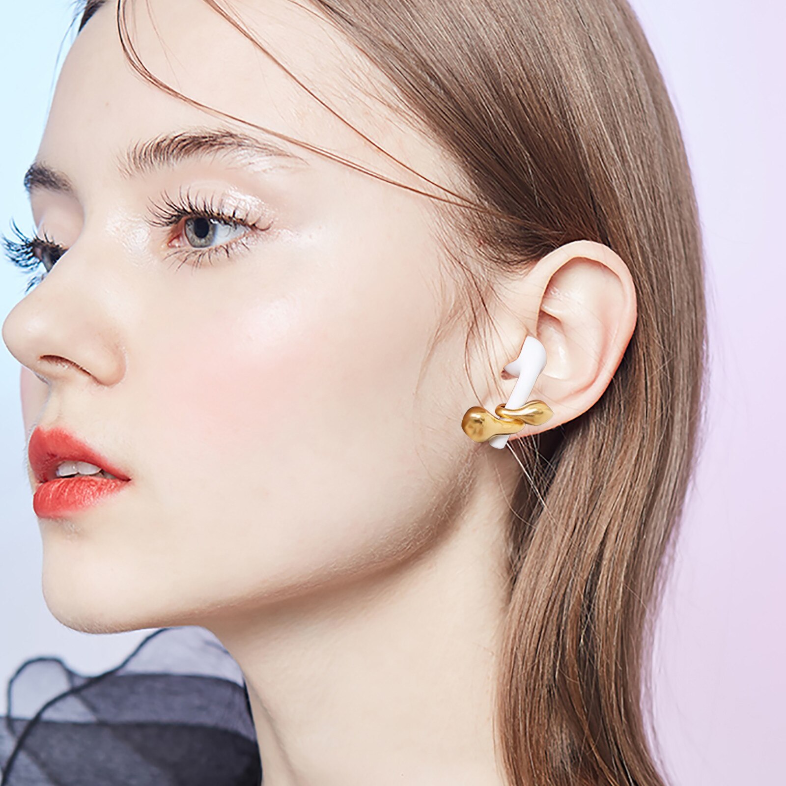 2020 di modo di Orecchini con Perno per Airpods pro Auricolare Autunno Antiscivolo di Protezione corno Orecchino Boho Orecchio cingolato dell'involucro Orecchino Della Boemia