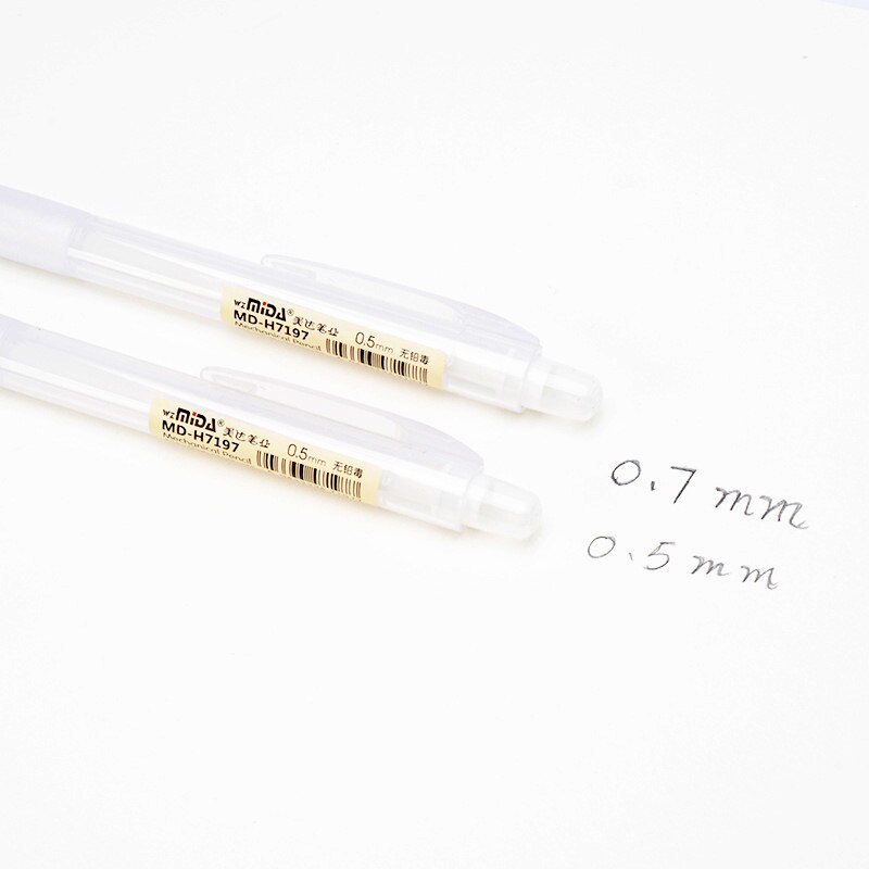 3Pcs Transparent Pencil 0.5/0.7mm Graphite Drafting Writting Automatic Mechanical Pencil School Office Supplies Stationery