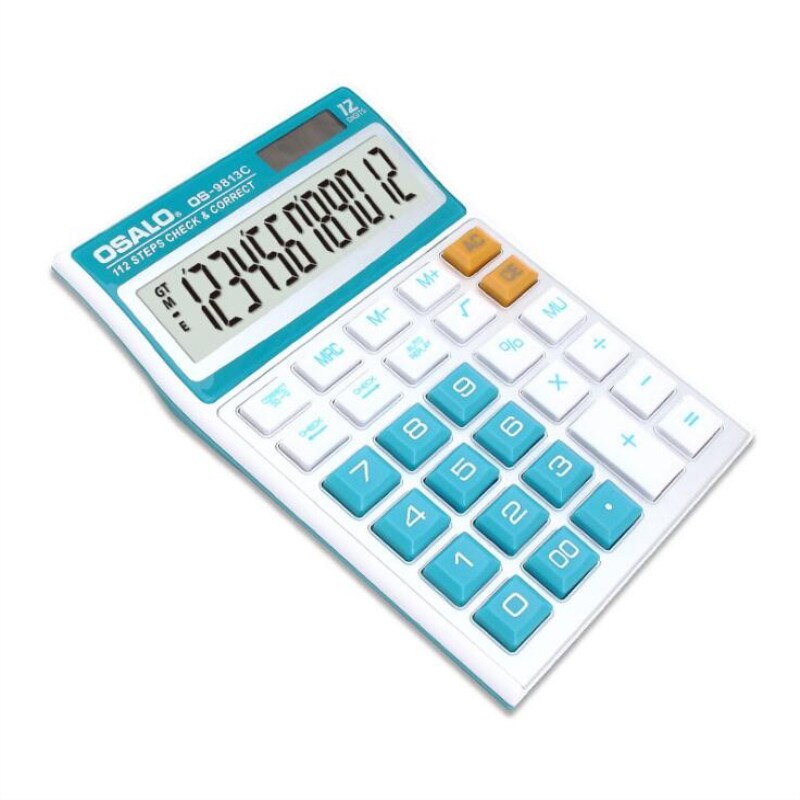 9813C ABS plastic button calculator desktop solar calculator 12-digit display calculator