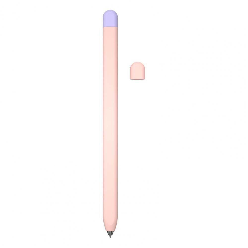 Stylus Cover Ultra-thin Dustproof Color Matching Silicone Pen Case Stylus Protective Sleeve for Samsung Galaxy Tab S7: Pink