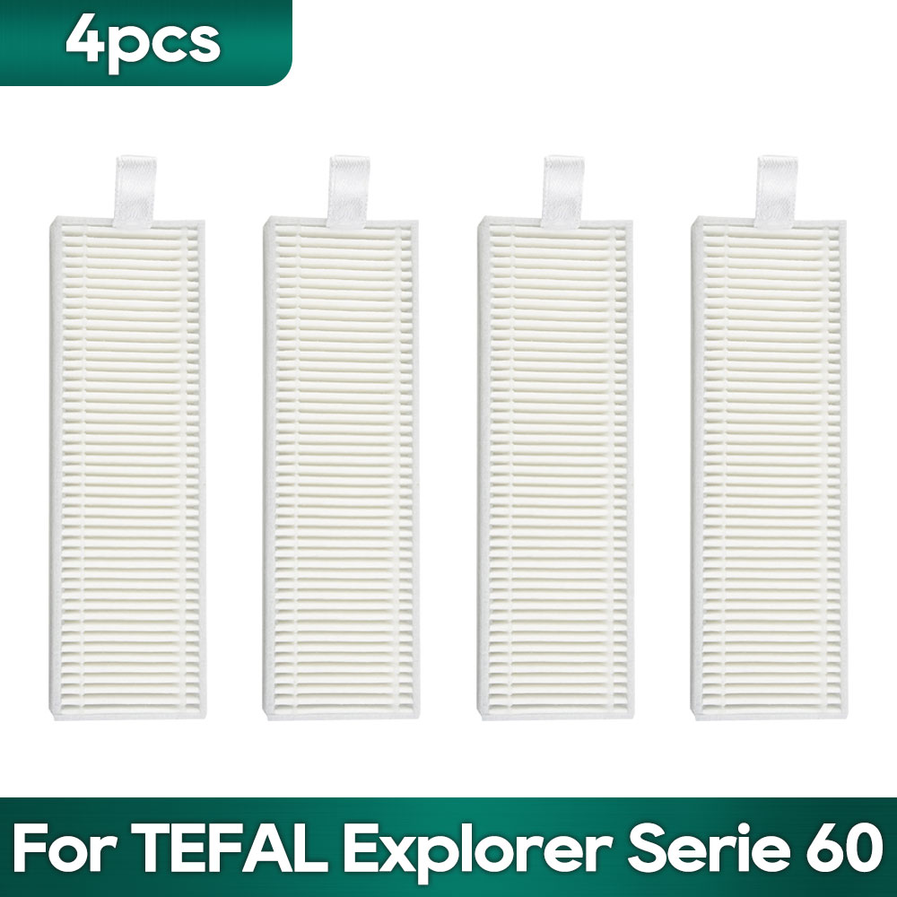 For TEFAL Explorer Serie 60 / RG7447 / RG7455 / RG7447wh / RG7455WH Robot Vacuum Spare part Accessories Brush Filter Mop: Brown
