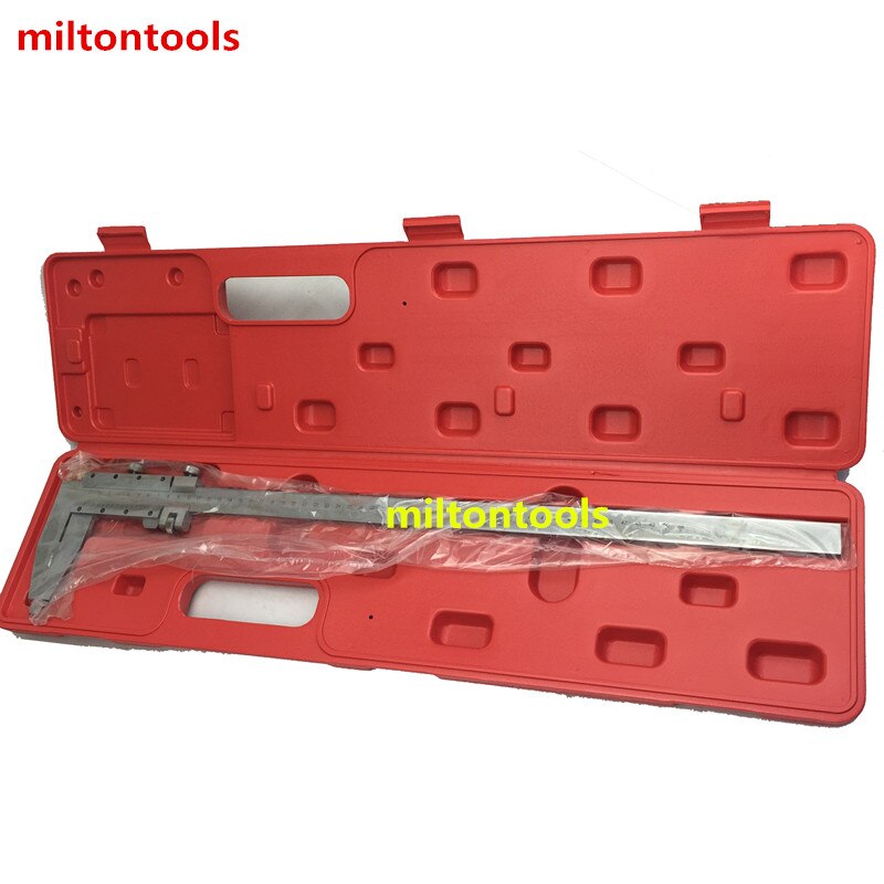 Calibrador Vernier de acero, herramienta de medición de alta resistencia, con estilo de Punta larga, 0-500mm