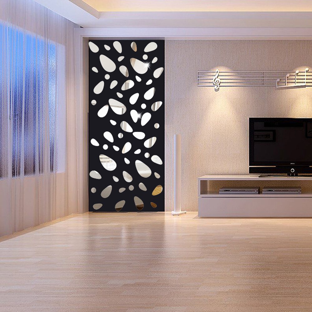 12Pcs 3D Spiegel Vinyl Verwijderbare Muursticker Sticker Home Decor Art Diy Acryl Muursticker