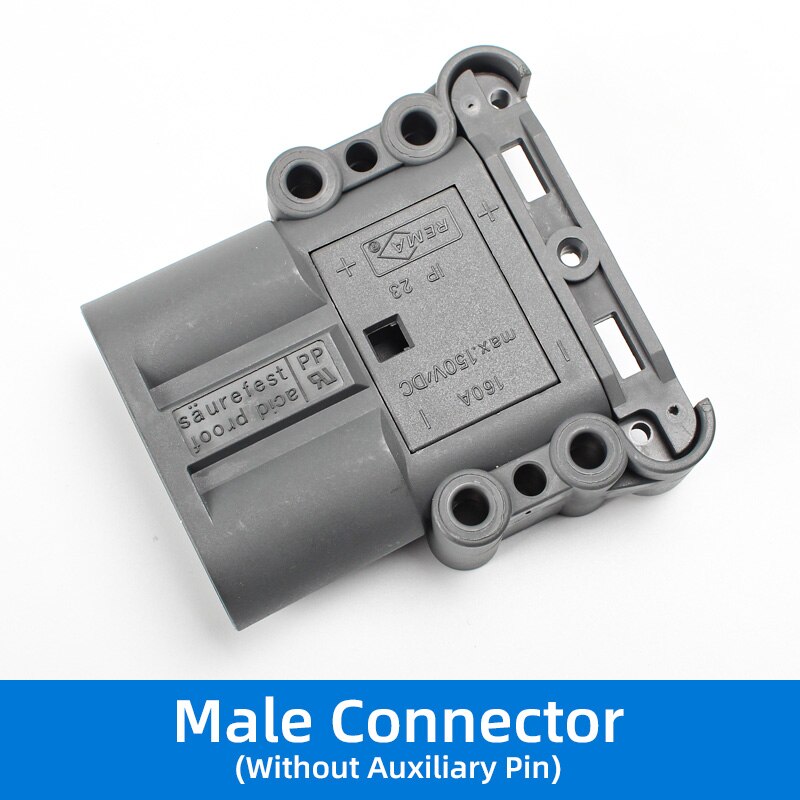 Rema Batterij Connector 80A 160A 320A 150V Heftruck Opladen Connector Industriële Stekker Voor Elektrische Voertuigen Grijs En Zwart