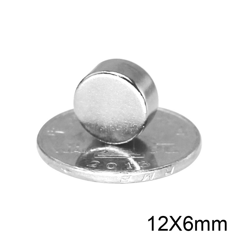 5 ~ 50 stk 12 x 6 mm søg magnetisk magnet med mindre diameter 12mm x 6mm små runde ndfeb magneter 12 x 6mm neodym magneter skive 12*6 mm