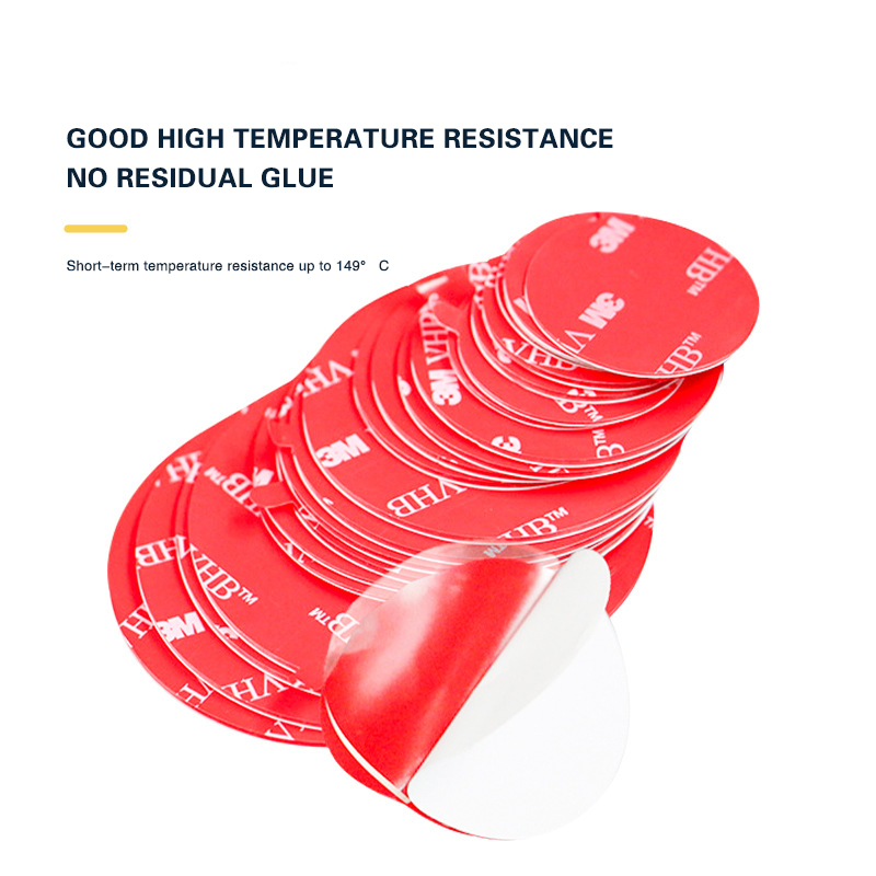 3M 5PCS Vierkant 50mm Dubbelzijdige Tape Vhb Gestanst Type Waterdicht Schuim Zwarte Tape Ronde Vierkante Auto Sterke 3M Dubbelzijdige Tape