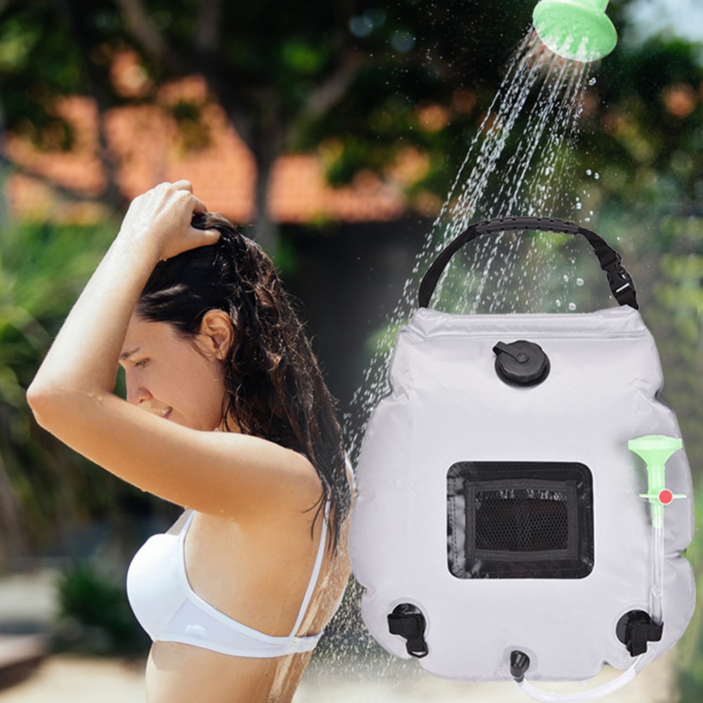 20l solkraft vandopbevaringspose udendørs camping vandreture bærbar opvarmning brusebad badetasker
