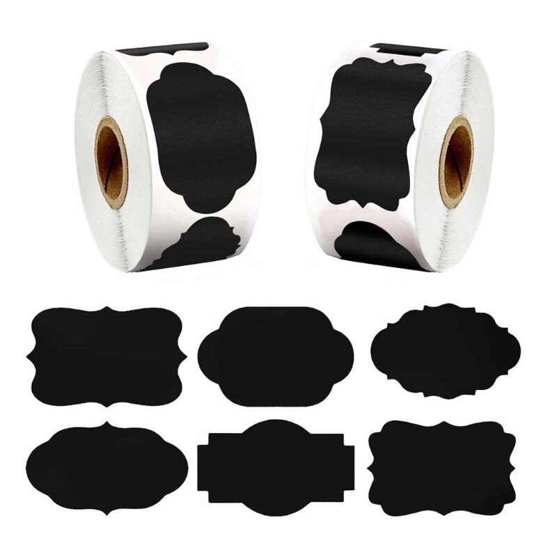 300pcs/roll Blank Chalkboard Labels Sticker for Kitchen Canning Mason Spice Jars