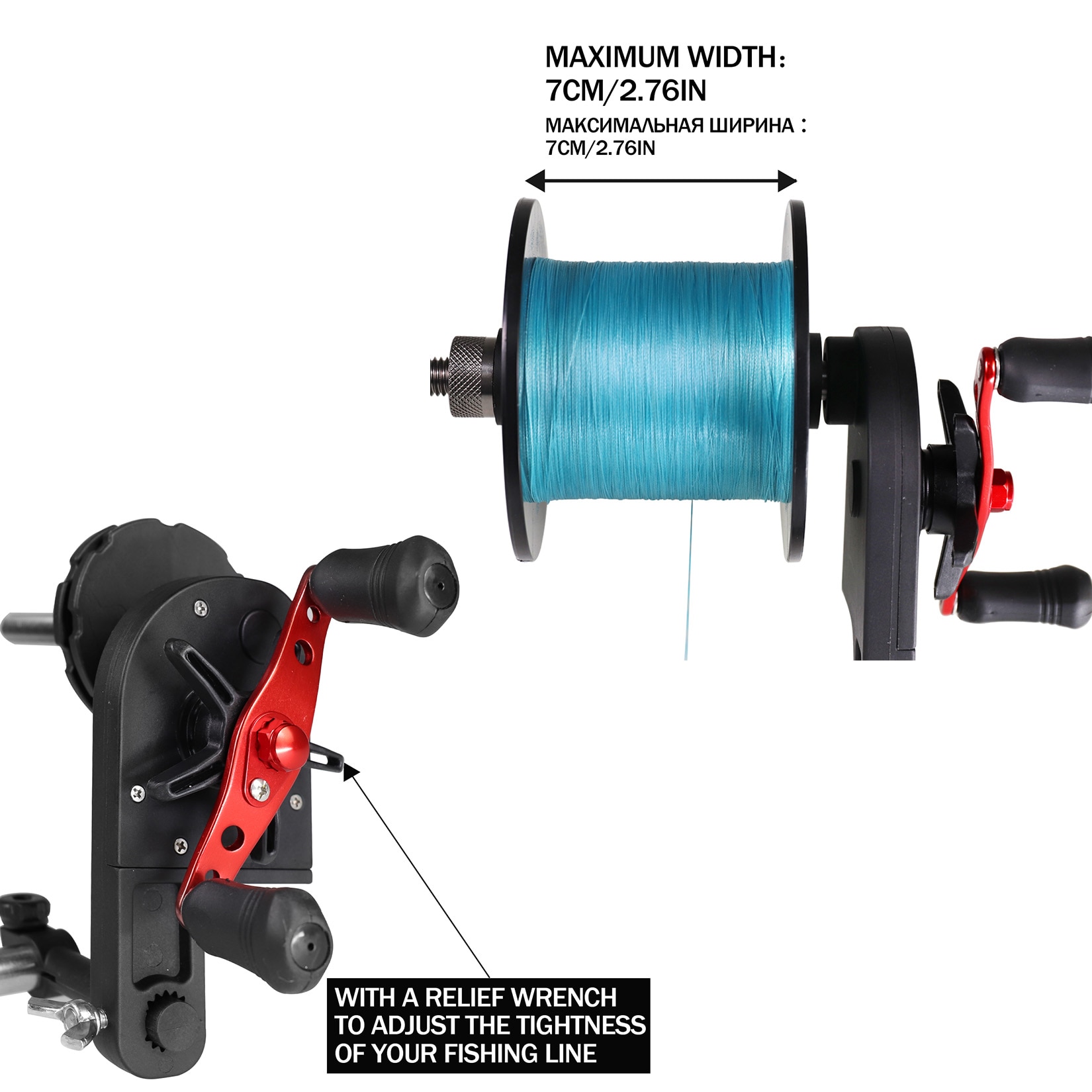 Enrollador de línea de Pesca manual carrete de línea Spooler Sistema de bobinado de bobina aparejo herramientas Pesca mar accesorios de Pesca de carpa